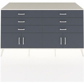 Resim Kronos Konsol 2 Raflı 6 Çekmeceli 4 Kapaklı 176x59x99 Aytaşı-antr Aytaşı-antrasit 