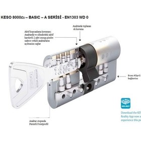 Resim Keso K8000 Ω 2 - Basıc Serisi - Yüksek Güvenlik Silindiri 