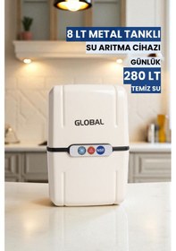 Resim Su Arıtma Cihazı 8lt Kapalı Kasa 5 Filtreli Ro Sistem Ters Ozmoz Üreticiden Water Global Su Arıtma Cihazı 