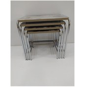 Resim Zigon Sehpa 4'Lü Metal Model Transmisyon Nikelaj Ayak Ahşap Merme (422100091) 