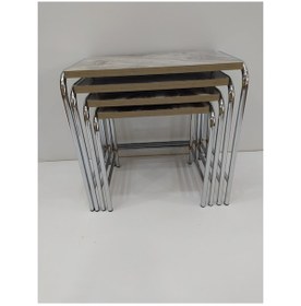 Resim Zigon Sehpa 4'Lü Metal Model Transmisyon Nikelaj Ayak Ahşap Merme (422100091) 