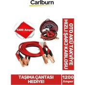 Resim Özel Kalın Taşıma Çantalı %100 Bakır Kalın Kablo 1200 Amper Güçlü Oto Akü Takviye Hızlı Şarj Kablosu 