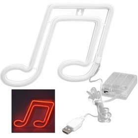 Resim Müzik Notası Neon Işığı Kırmızı - Huiliang A 