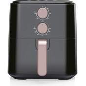 Resim Siyah Hava Fritözü, 1000W, Sağlıklı ve Lezzetli Tarifler Için Mükemmel Seçim 