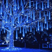 Resim Loyyz Noel Meteor Yağmuru Işıkları Dış Mekan, Bahçe Işıkları, Kar Meteor Yağmuru Işıkları LED Dekorasyonlar Ağaçlar, Bahçeler, Partiler, Çatı Süslemeleri, Düğünler, Ramazan, Noel Ağacı Süslemesi 