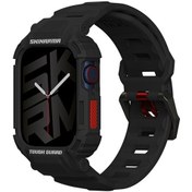 Resim Watch 7 45mm Uyumlu 2in1 Tpu Kasa Koruyuculu Silikon Kordon Skinarma Mecha Siyah 