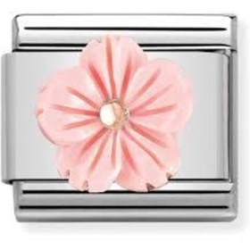 Resim Composable Classıc Lınk 430510/03 Flower In Rose Coral In 9k Rose Gold 