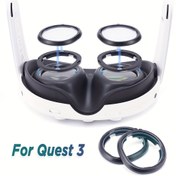 Resim Quest 3 için Myopia Lens, Çizikleri Önleyen Lens Koruyucu, VR Lens Ekleme Kolay Kurulum ve Montaj ile Manyetik Çerçeve, Meta Quest 3 Aksesuarları için Uygun 
