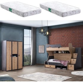 Resim Setay Ranza, Doğa Ranza Karyola + 3 Kapılı Dolap + 2 Adet Comfort Yatak 