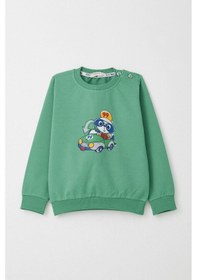 Resim Breeze Erkek Bebek Eşofman Takım Yarışçı Ayıcık Baskılı 9 Ay-3 Yaş, Mint Yeşili Mint Yeşili 