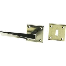 Resim 4 Takım Pratik Prizma Oda Gri Nikel Rozetli Kapı Kolu 5224 Çok Renkli 