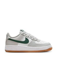 Resim Nike Air Force 1 Af1 Gs Leather Unisex Sneaker Green Swoosh Hakiki Deri Günlük Spor Ayakkabı Beyaz Açık Yeşil Yeşil 