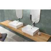 Resim Isvea Sistemaz Frame Tezgahüstü Lavabo 60 CM 10Sf50060Sv 