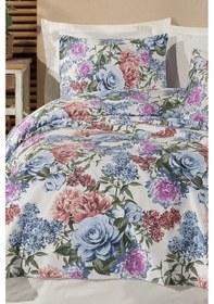 Resim Baskılı Pike Takımı Çift Kişilik Lotus Mavi Mavi 