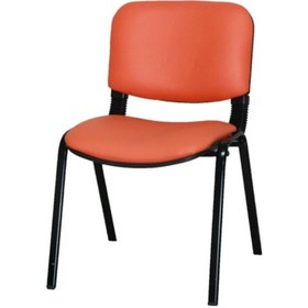 Resim Ofiscombin Ofis Büro Bekleme Misafir Çalışma Konferans Koltuğu Form Sandalye Turuncu Deri 00047499871 