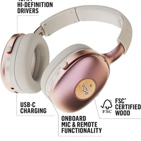 Resim Hype Store Marley Positive Vibration XL ANC kulaklık: Kulak üstü kablosuz aktif gürültü engelleyici Bluetooth k 