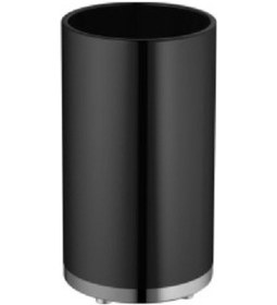 Resim Sol Diş Fırçalık, Silindir, Tezgah Üstü - Mat Siyah/krom Mat Siyah / Krom 