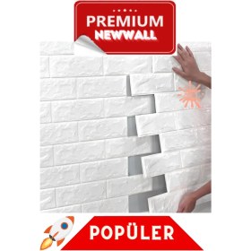 Resim Kendinden Yapışkanlı 70X77 cm Sünger Beyaz Duvar Kağıdı Paneli 