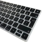Resim F Klavye Magic Keyboard-2 A1644 (F-Türkçe) ile Uyumlu Klavye Koruyucu Daktilo Tipi Siyah 