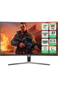 Resim Gamepower Vivid T50 27" 1500R Curved RGB Siyah 200Hz 0.5ms FHD 2x2W Speaker VA Gaming Monitör 
