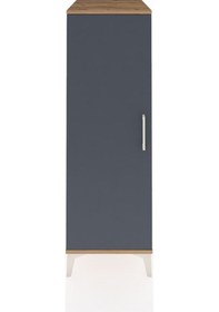 Resim Kronos Dolap 2 Raflı Tek Kapaklı 44x59x134 Çam-antrasit Çam 