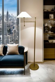 Resim BSA LIGHTING VİTRA ESKİTME TEKLİ LAMBEDER (KREM ABAJURLU)KULLANIM ALANI ;OTURMA ODASI, YATAK ODASI 