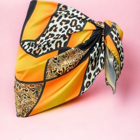 Resim pistore Siyah Sarı Leopar Desenli Kısa Pareo Saten İç Göstermez Kadın Plaj Elbisesi Yeni Sezon 