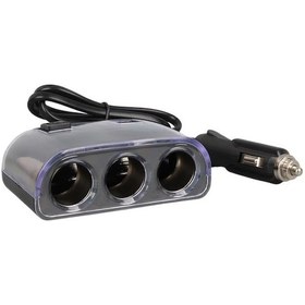 Resim Olesson 1505 12-24v Çift Usb Girişli 120w 80cm Kablolu 3'lü Araç Çakmak Çoklayıcı 
