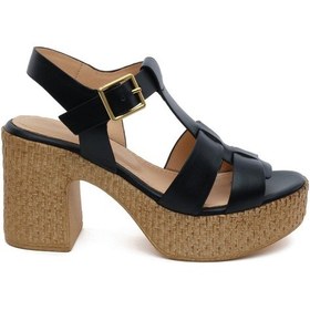 Resim Greyder 59243 Siyah Hakiki Deri Kadın Topuklu Sandalet-902 Siyah 