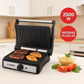 Resim Allians 2500W Tost Makinesi, Yapışmaz Plakalar, 180° Tam Açılır, Çift Taraf Izgara 