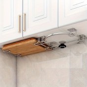 Resim 4 adet Tencere Rafı, Delme Olmadan Duvara Monte Tencere Kapağı Rafı, Çok Fonksiyonlu Kesme Tahtası Depolama Tutucu, Mutfak ve Banyo için, Tencere Kapağı, Kesme Tahtası ve Tava için, Mutfak Organizatörleri ve Depolama, Mutfak Aksesuarları 