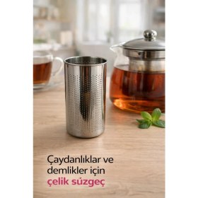Resim Bm House Bmhouse 304 Çelik Demlik Süzgeci - Cam Demlik ve Çaycı Makineleri Uyumlu 