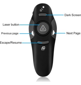 Resim Alvepa 2.4GHz USB Kablosuz Kırmızı Lazer Sunum Kumandası 