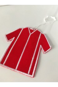 Resim HANIMKIZ TARAFTAR FORMA ARABA SÜSÜ KIRMIZI BEYAZ (12 cm) 