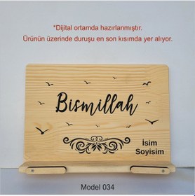 Resim Münzevi Masaüstü Ahşap Rahle/tablet/kitap Tutucu-model034 