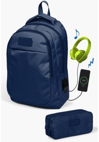 Resim Coral High Kids Lacivert Usb'li 2'li Okul Çanta Seti Set0224313 
