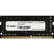 Resim Andor A432S8 8 GB DDR4 3200 MHz Dizüstü (SODIMM) CL22 Ram 