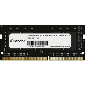 Resim Andor A432S8 8 GB DDR4 3200 MHz Dizüstü (SODIMM) CL22 Ram 
