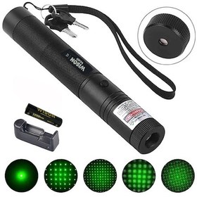 Resim Wison Ws-503 100mw Desen Başlıklı Şarjlı Yeşil Lazer Pointer Siyah 