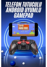 Resim Joystik Gamepad Bluetooth Telefon Tutucu Oyun Kolu Telefon Androi 