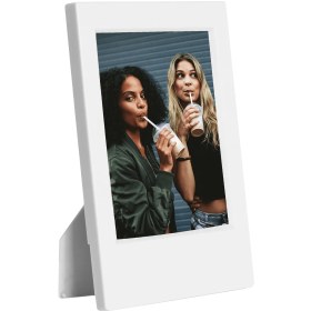 Resim Fujifilm Instax mini 12 Beyaz Fotoğraf Makinesi-10'lu Film-Çerçeve ve Deri Kılıf Seti 