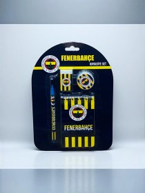 Resim Fb Taraftar 4 Bölmeli Beslenme Kutusu 750 Ml Matara Kırtasiye Seti Sarı - Lacivert 