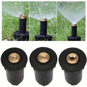 Resim 90/180/360 Derece Otomatik Açılır Yağmurlama Sulama Aracı Bahçe Sprey Nozulu Çim Sulama Yağmurlama Başlığı 