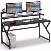 Resim Zizuva Tasarım 140x60x105 CM Siyah Oyuncu ve Çalışma Masası 