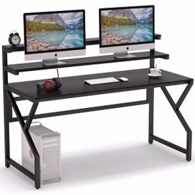 Resim Zizuva Tasarım 140x60x105 CM Siyah Oyuncu ve Çalışma Masası 