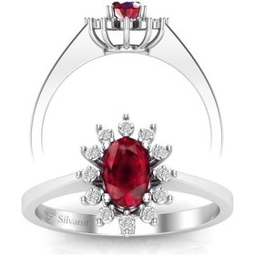 Resim 0,60 Karat Pırlantalı Yakut Yüzük (464656390) 