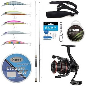 Resim Yekoutdoor Okuma Profesyonel Spin/lrf Seti Okuma Azaki Spin 274 Cm 12-35 Gr 2 Parça Spin Kamışı&okuma Ceymar Hd Chd-2500a Matt Black 7+1bb Olta Makinesi 