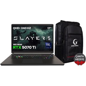 Resim Game Garaj Slayer5 9XL-5080 C3 Ultra 9 275HX 17" 64 GB RAM 2 TB SSD RTX5080 QHD+ IPS 240Hz FreeDOS Gaming Laptop-Çanta 