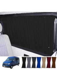 Resim Pandami Volkswagen Crafter 2.nesil Uzun Şase 2018+ Uyumlu Siyah Raylı Oto Perde Takımı 