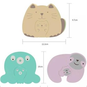 Resim 3 Adet Sevimli Fonksiyonel Yumuşak Kapı Stoperi -212 Çok Renkli 